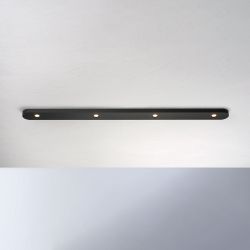 Bopp Leuchten Close 70 Lang LED-Deckenleuchte 4-flammig-Schwarz eloxiert-mit LED (2000K - 3000K)