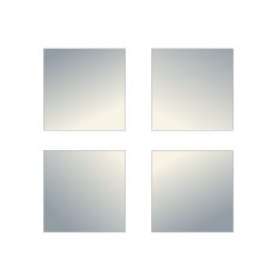 Bopp Pixel Dekorplättchen 4 Stück-Aluminium