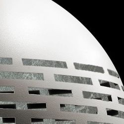 Braga Greka LED S40 LED-Pendelleuchte-Weiß/Blattsilber