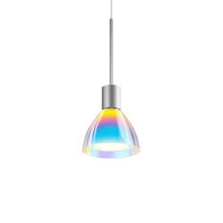 Bruck Silva Neo Down LED 110 Dicro PD S-Glas dichroitisch blau-magenta, Halterung chrom matt; mit LED