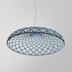 FLOS Skynest S LED-Pendelleuchte-Turmalin-Blau-mit Tunable White (2700K - 2900K)