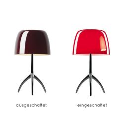 Foscarini Lumiere Grande Tavolo Tischleuchte-Alu - Schirm rot-Nein