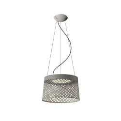 Foscarini Twiggy Grid Sospensione LED-Pendelleuchte Greige