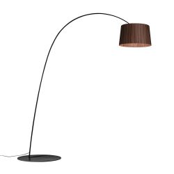 Foscarini Twiggy Wood MyLight Terra LED-Stehleuchte-Schwarz-Palisander-mit LED (2700K)