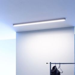 GERA Leuchten Deckenleuchte 40x40 1200 LED-Deckenleuchte Aluminium