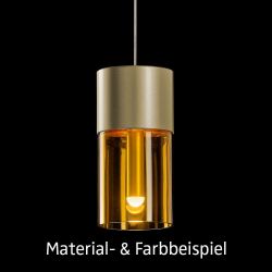 Holtkötter Aura S LED-Stehleuchte-Messing eloxiert-Glas Cognac-mit dim2warm (1800K - 2900K)