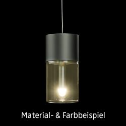 Holtkötter Aura S LED-Stehleuchte-Platin-Glas Amber-mit dim2warm (1800K - 2900K)