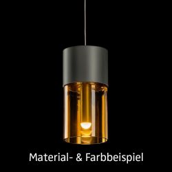 Holtkötter Aura S LED-Stehleuchte-Platin-Glas Cognac-mit dim2warm (1800K - 2900K)