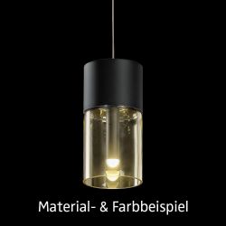 Holtkötter Aura S LED-Stehleuchte-Schwarz-Glas Amber-mit dim2warm (1800K - 2900K)