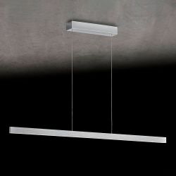 Holtkötter Avior L LED-Pendelleuchte-Silbermatt-mit dim2warm (2200 - 2850K)