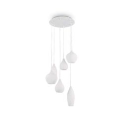 Ideal-Lux Soft SP6 Pendelleuchte 6-flammig-Weiß