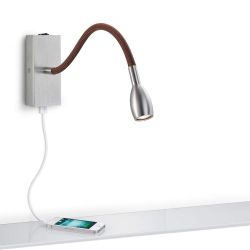 Knapstein 840 LED-Wandleuchte-Braun