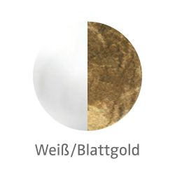 Knikerboker Curve Sospensione LED-Pendelleuchte-Weiß/Blattgold-mit LED (3000K)