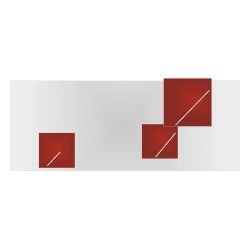 Knikerboker Des.agn 100A3 LED-Wand- und Deckenleuchte-Weiß/Rot; mit LED (2700K)