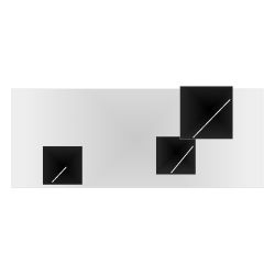 Knikerboker Des.agn 100A3 LED-Wand- und Deckenleuchte-Weiß/Schwarz; mit LED (2700K)