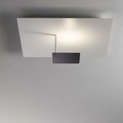 Knikerboker des.agn 50A1 LED-Wand- und Deckenleuchte-Weiß - schwarz