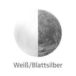 Knikerboker GI.GI. t LED-Tischleuchte-Weiß/Blattsilber; mit LED (2700K)