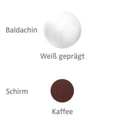 Knikerboker Papera parete LED-Wandleuchte-Weiß-Kaffee-mit LED (3000K)