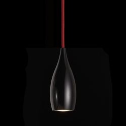 LDM DROP DUO FLEXI LED-Pendelleuchte-Schwarz-Rot-mit dim2warm (2000K - 3000K)