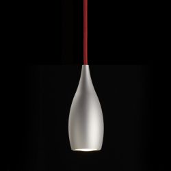 LDM DROP DUO LED-Pendelleuchte-Alu matt-Rot-mit dim2warm (2000K - 3000K)