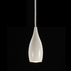 LDM DROP UNO LED-Pendelleuchte-Pendel Weiß-Silber-mit dim2warm (2000K - 3000K)