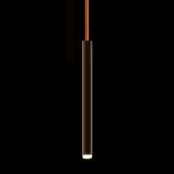 LDM ECCOLED TAVOLO DUO LED-Pendelleuchte-Pendel Bronze-Orange-mit LED (2700K)