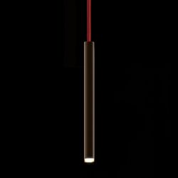 LDM ECCOLED TAVOLO DUO LED-Pendelleuchte-Pendel Bronze-Rot-mit LED (2700K)