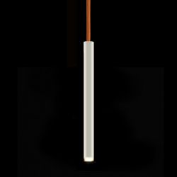 LDM ECCOLED TAVOLO UNO ROUND LED-Pendelleuchte-Pendel Weiß-Orange-mit LED (2700K)