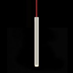 LDM ECCOLED TAVOLO UNO ROUND LED-Pendelleuchte-Pendel Weiß-Rot-mit LED (2700K)