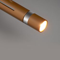 LDM KYNO TAVOLO DUO LED-Pendelleuchte-Bronze-Chrom matt-Rot-Linse klar-mit LED (2700K)