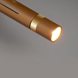 LDM KYNO TAVOLO DUO LED-Pendelleuchte-Bronze-Gold matt-Braun-Linse klar-mit LED (2700K)