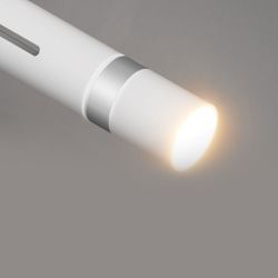 LDM KYNO TAVOLO DUO LED-Pendelleuchte-Weiß matt-Chrom matt-Silber-Linse klar-mit LED (2700K)