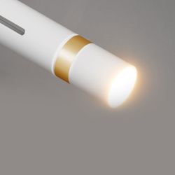 LDM KYNO TAVOLO DUO LED-Pendelleuchte-Weiß matt-Gold matt-Transparent-Linse klar-mit LED (2700K)