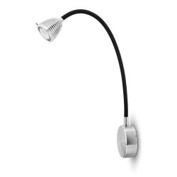 Less-n-more Athene A-BWL LED-Wandleuchte lang-Schwarz-mit LED (2700K)