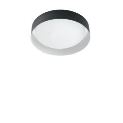 Linea Light Crew_2 332 LED-Wand- und Deckenleuchte-Schwarz/Weiß