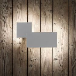 Studio Italia Design Puzzle Outdoor Square & Rectangle LED-Wandleuchte-Weiß matt-mit LED (3000K)