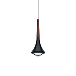 Lodes Rain Sospensione LED-Pendelleuchte 1-flammig-Schwarz matt/Kupferbronze-Schwarz matt-mit LED (3000K)