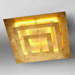 LupiaLicht Square LED-Deckenleuchte-Blattgold