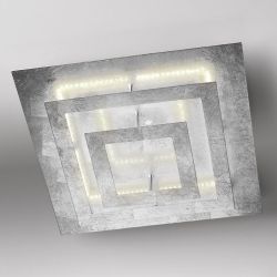 LupiaLicht Square LED-Deckenleuchte-Blattsilber