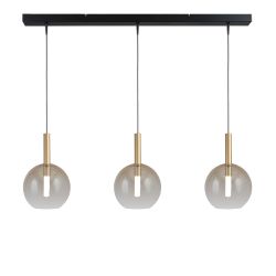 Masterlight Lido LED-Pendelleuchte 3-flammig-Glas Gold klein-Gold matt