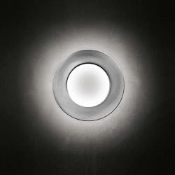 Minitallux Vera 31 LED Wand-/Deckenleuchte-Aluminium gebürstet/Weiß-mit LED (2700K)