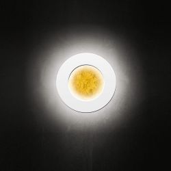 Minitallux Vera 50 LED Wand-/Deckenleuchte-Weiß/Blattgold-mit LED (2700K)