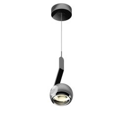 Occhio io 3d sospeso up LED-Pendelleuchte-Kopf/head Chrom-Körper/body Chrom-Aufbaudose/base Chrom-Ausführung fix 80-180 cm-Kopfeinsatz io C-mit LED (3000K)