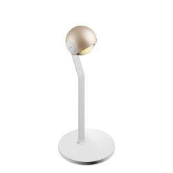 Occhio io 3d tavolo LED-Tischleuchte-Kopf/head Gold matt-Körper/body Weiß matt-Fuß/base Weiß matt-mit LED (2700K)