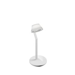 Occhio lei tavolo LED-Tischleuchte-Kopf/head Weiß glänzend-Körper/body Weiß matt-Fuß/base Weiß glänzend-mit LED (2700K)