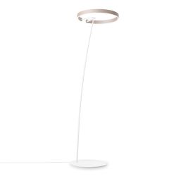 Occhio Mito raggio LED-Bogenleuchte-Körper/body Weiß matt-Kopf/head Gold matt-mit x-tra warm LED (2200K - 3500K) Sonderanfertigung