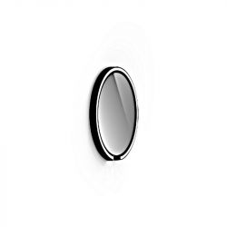 Occhio Mito sfera 40 LED-Spiegelwandleuchte-Schwarz matt-Spiegel getönt-Wide für breit abstrahlendes Licht von 80°-mit Occhio air Modul-mit LED (2700K - 4000K)