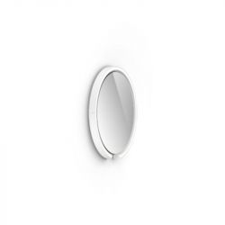 Occhio Mito sfera 40 LED-Spiegelwandleuchte-Weiß matt-Spiegel klar-Wide für breit abstrahlendes Licht von 80°-mit Occhio air Modul-mit x-tra warm LED (2200K - 3500K) Sonderanfertigung
