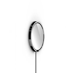 Occhio Mito sfera corda 40 LED-Spiegelwandleuchte-Black Phantom-Anthrazit-Spiegel klar-Wide für breit abstrahlendes Licht von 80°-mit Occhio air Modul-mit x-tra warm LED (2200K - 3500K) Sonderanfertigung