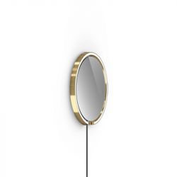 Occhio Mito sfera corda 40 LED-Spiegelwandleuchte-Bronze-Anthrazit-Spiegel getönt-Wide für breit abstrahlendes Licht von 80°-mit Occhio air Modul-mit LED (2700K - 4000K)